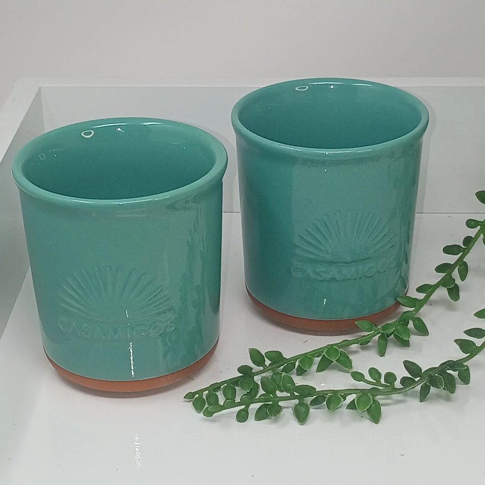 Casamigos Teal Ceramic Tumbler Set Of Two
